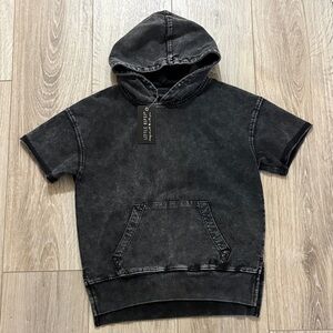 Little Bipsy Acid Wash Short Sleeve Hoodie